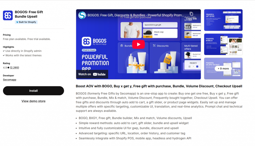 BOGOS - Free Gift & Buy X Get Y