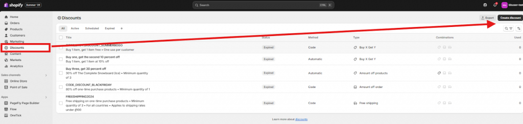 Use Shopify's Built-in Discounts (Free Method)