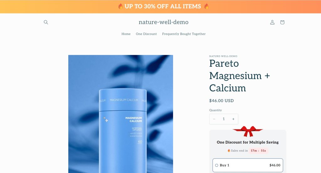 Pareto Popup Widget demo