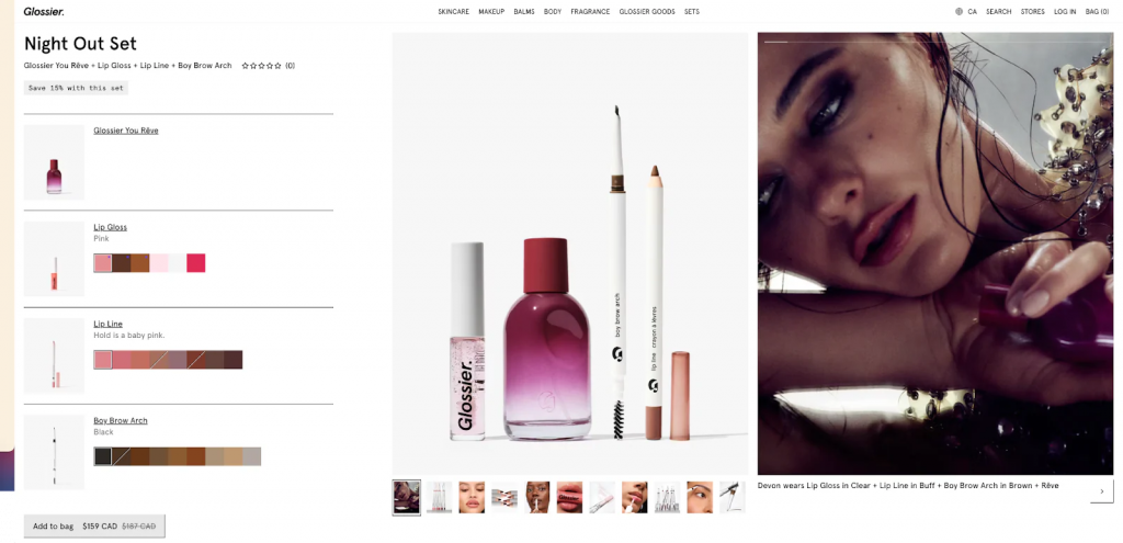 Beauty and Cosmetics Real Mixed Bundling Examples