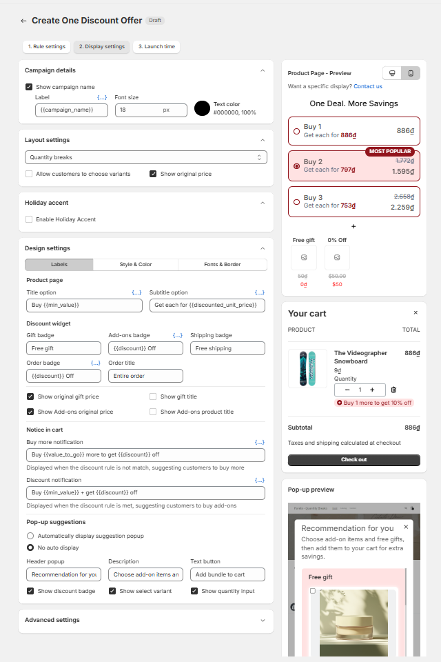How To Set Up Shopify One-Click Upsells? Customize Display Settings