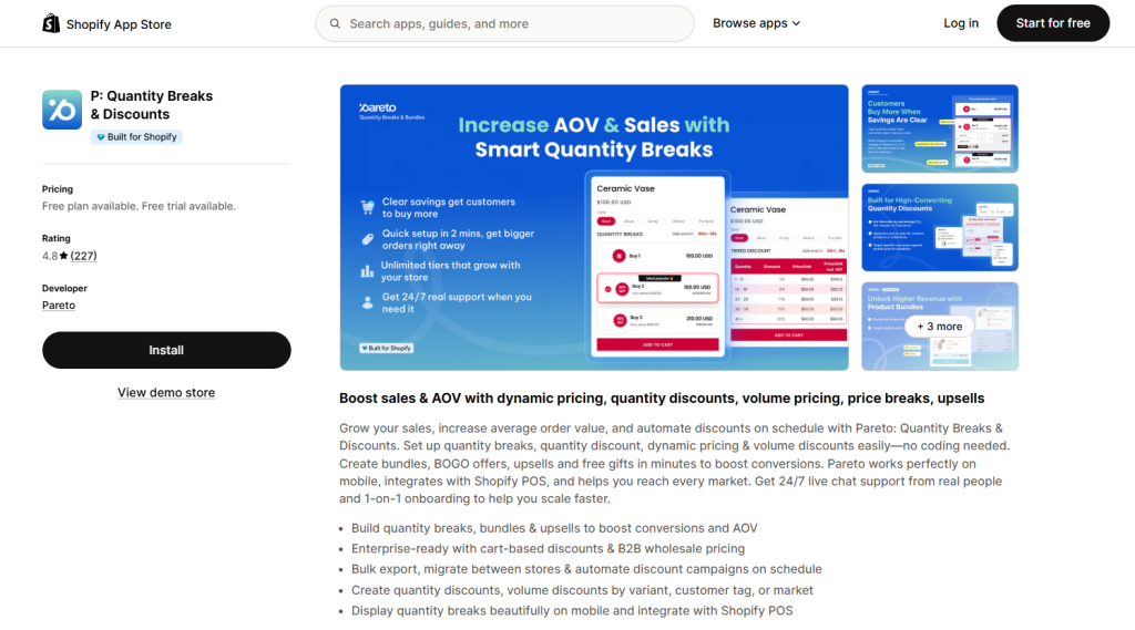 Pareto from Shopify App Store
