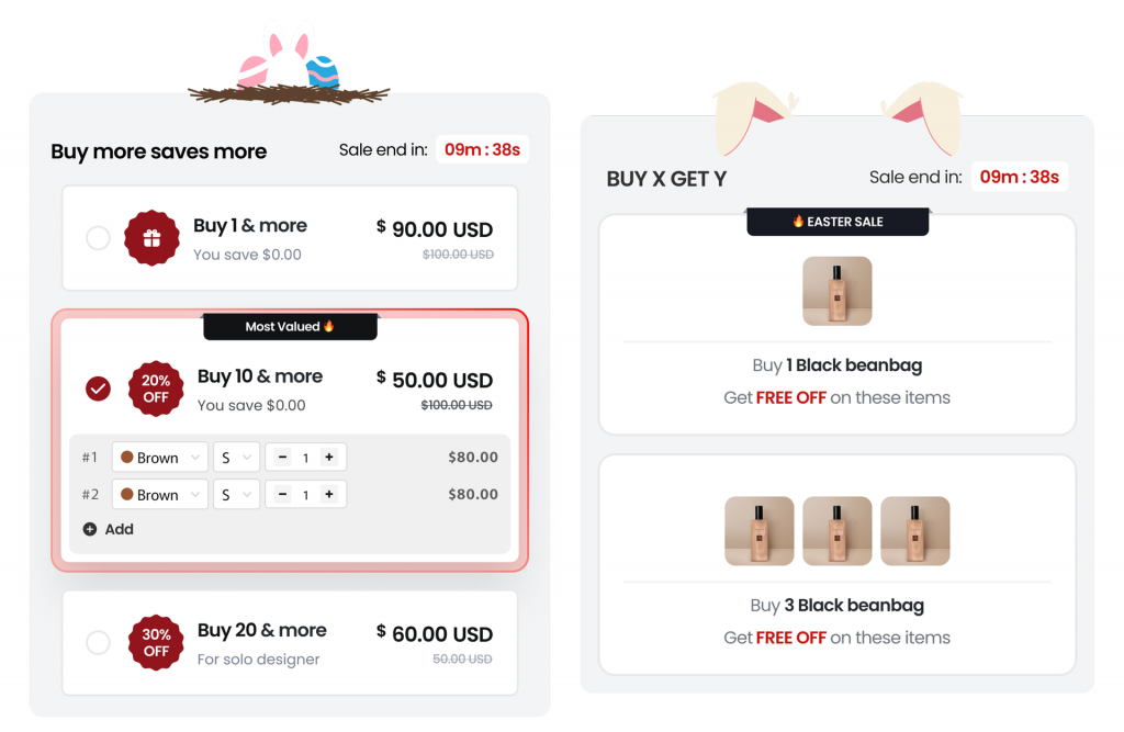 Pareto Quantity Discount - Easter Template