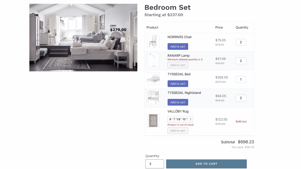 Bundles and Quantity Discounts