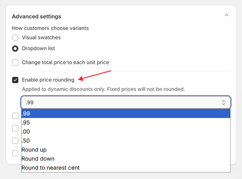 Enable Price Rounding