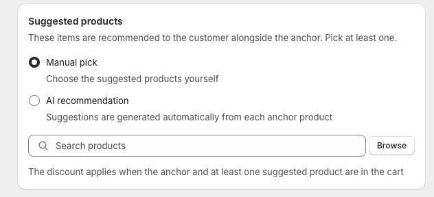 AI recommendation vs manual pick