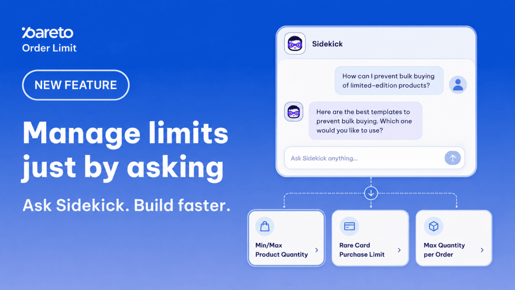 Pareto Order Limit works with Shopify Sidekick