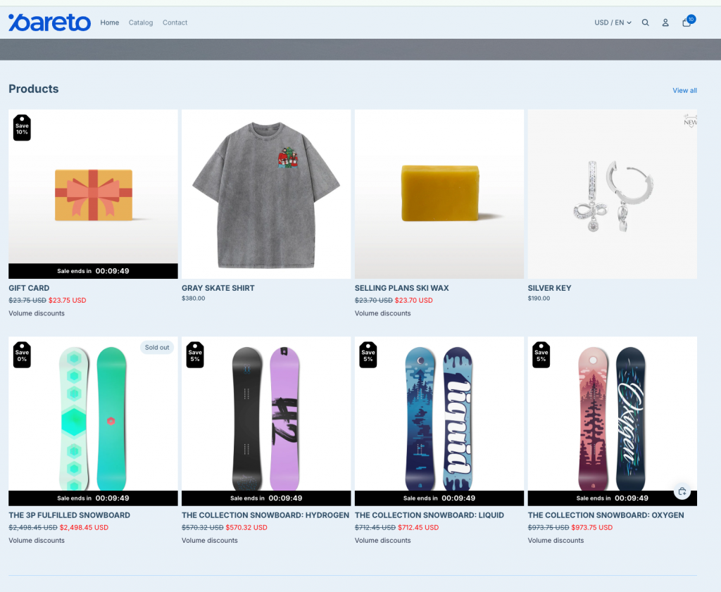 Show overlays on collection pages