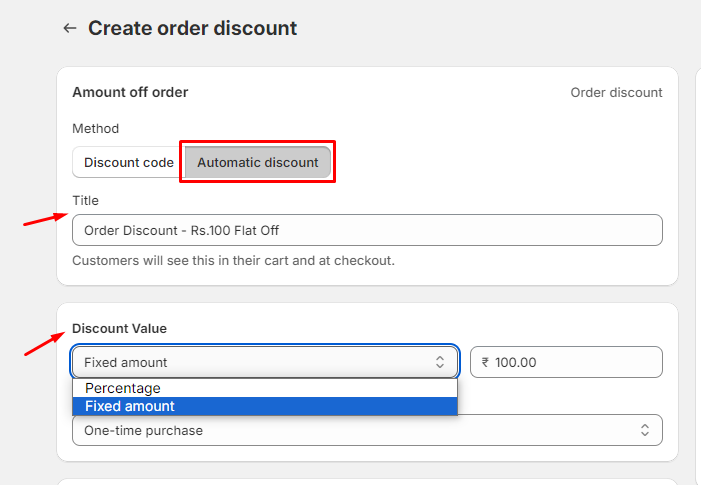 Create an Automatic Percentage or Fixed Discount