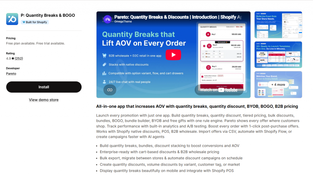  Pareto Quantity Breaks