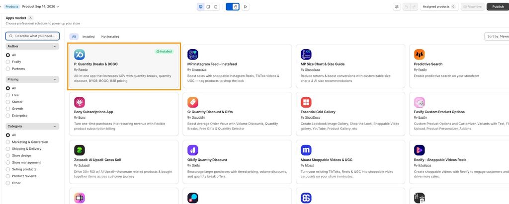 Native Pareto Offer Blocks Available Directly Inside Foxify